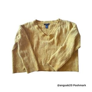 Mustard yellow V-Neck extremely soft by forever 21